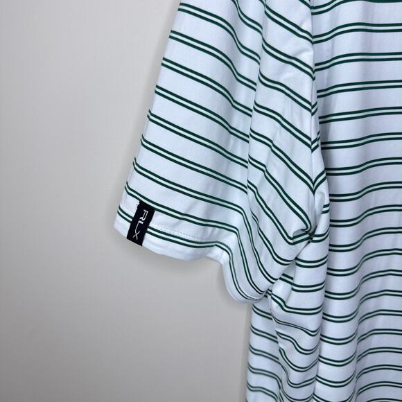 RLX Ralph Lauren‎ Men's Classic Fit Performance Polo Shirt XL Green Striped Golf - Picture 2 of 9